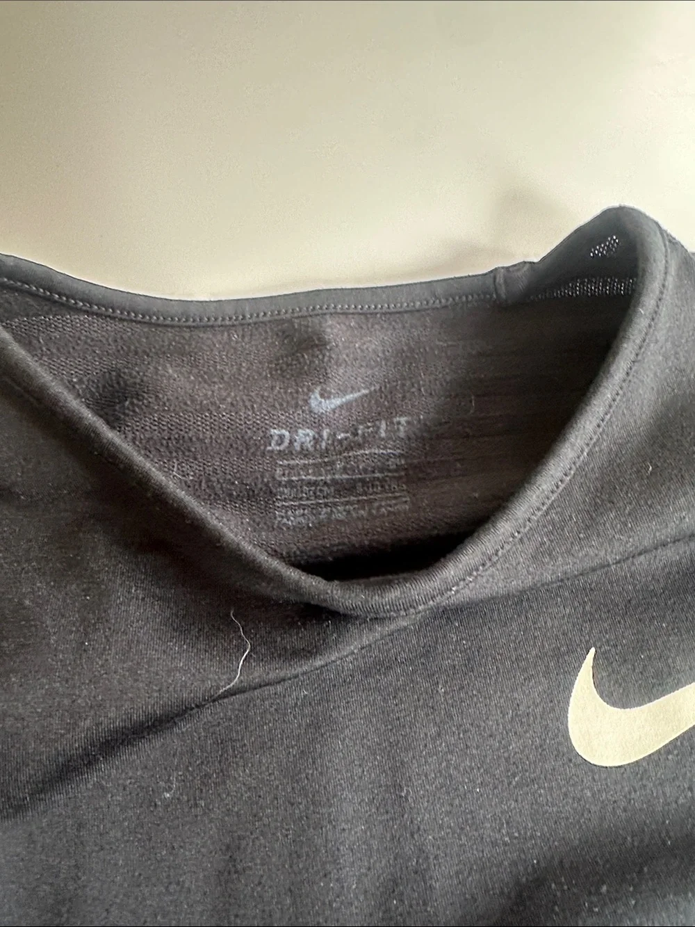 Nike Black Long Sleeve Training Top with White Swoosh boys and girls size S